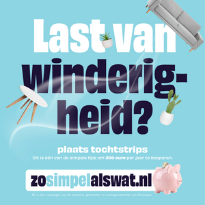 Campagneposter: last van winderigheid, plaats tochtstrips