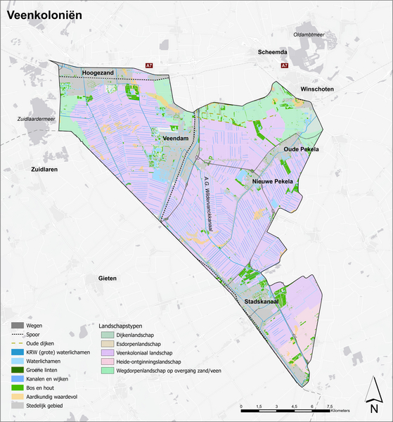 Landschapskaart Veenkolonieën