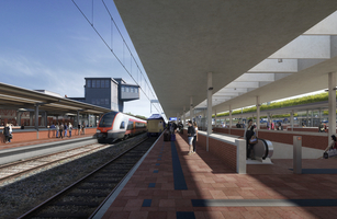 Impressie indeling sporen Hoofdstation Groningen