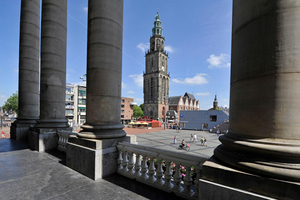 Martinitoren vanuit het stadhuis gezien