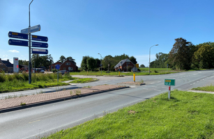 De rotonde Borgweg Garnwerderweg
