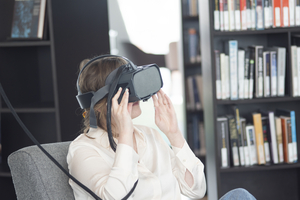 VR headset gebruiker