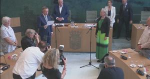 De beëdiging van Erica van Lente