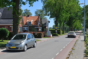 De flexflitser aan de Hereweg in Meeden