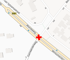 Kaart waarop staat aangegeven dat de weg is afgesloten tijdens de aanleg laatste rotonde N361